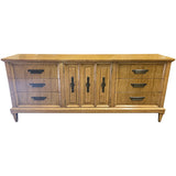 77" Unfinished 2 Door 6 Drawer Vintage Buffet #08837