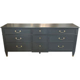 74" Finished 9 Drawer Kindel Vintage Dresser #08795