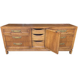70" Unfinished 1 Door 6 Drawer Fancher Vintage Buffet #08910