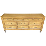 72" Unfinished 8 Drawer White Fine Furniture Vintage Dresser #08888