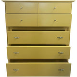 38.5" Finished Cali Paint Satin 5 Drawer Kroehler Vintage Tallboy #08857