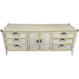 75" Unfinished 6 Drawer 2 Door Vintage Bamboo Style Buffet #08832