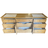 74.5" Unfinished 2 Door 7 Drawer Vintage Buffet #08913