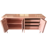 72" Finished Ashland Gloss 4 Door Vintage Buffet #08826
