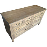 59.5" Unfinished 10 Drawer Henredon Vintage Dresser #08824