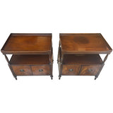 26" Unfinished 2 Door Vintage Side Table Set of 2 #08826