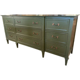 70" Finished 9 Drawer Drexel Vintage Dresser #08721