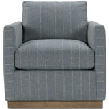 32" Allie Swivel Chair - Indigo Kid-proof Stipe | ready to ship!