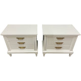 26" Finished Dover 3 Drawer Thomasville Vintage Nightstand Set Of 2 #08180