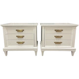 26" Finished Dover 3 Drawer Thomasville Vintage Nightstand Set Of 2 #08180