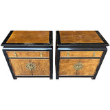 25" Unfinished 1 Drawer 2 Door Century Vintage Nightstand Set of 2 #08892