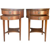 20" Unfinished 2 Drawer Marshall Field And Company Vintage Round Side Table Set of 2 #08909