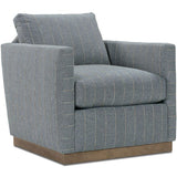 32" Allie Swivel Chair - Indigo Kid-proof Stipe | ready to ship!