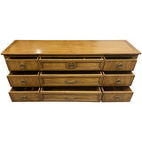 70" Unfinished 9 Drawer Vintage Dresser #08894