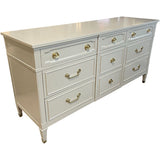 64" Finished Framed Gloss 9 Drawer Drexel Vintage Dresser #08945