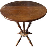 24'' Unfinished Vintage Dining Table Foldable #08973