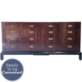 72" Unfinished 9 Drawer Henredon Vintage Dresser #08768