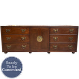 80" Unfinished 2 Door 6 Drawer Vintage Buffet #08815