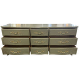 75" Finished 9 Drawer Davis Vintage Dresser #08311