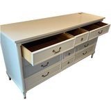 68" Finished 9 Drawer Vintage Dresser #08816