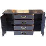 58" Finished 2 Door 4 Drawer Century Vintage Buffet #08976