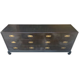 76" Unfinished 8 Drawer Vintage Dresser #08836