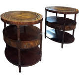 26.25" Unfinished 1 Drawer Vintage Side Table Set of 2 #09029