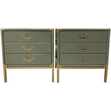 26.5" Finished 3 Drawer Drexel Vintage Side Table Set of 2 #08789