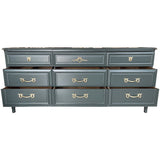 72" Finished 9 Drawer Vintage Henredon Dresser #08862