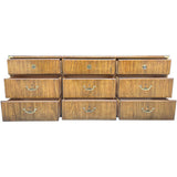70.5" Unfinished 9 Drawer Drexel Vintage Dresser #08900