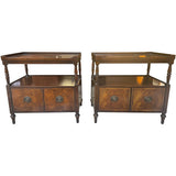 26" Unfinished 2 Door Vintage Side Table Set of 2 #08826