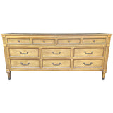 72" Unfinished 8 Drawer White Fine Furniture Vintage Dresser #08888