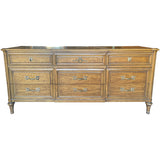 72" Unfinished 9 Drawer Vintage Henredon Dresser #08862