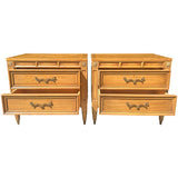 25" Unfinished 2 Drawer American Of Martinsville Vintage Nightstand Set of 2 #08877