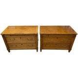 34.75" Unfinished 2 Drawer Baker Furniture Vintage Side Table Set of 2 #08776