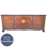 77.5" Unfinished 2 Door 6 Drawer Heritage Vintage Buffet #08879