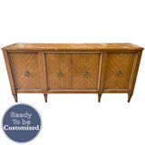 72" Unfinished 4 Door Century Vintage Buffet #08828