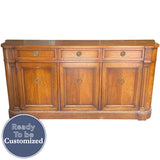 72" Unfinished 3 Door 3 Drawer Drexel Vintage Buffet #08860