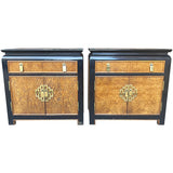 25" Unfinished 1 Drawer 2 Door Century Vintage Nightstand Set of 2 #08892