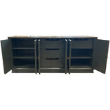 72" Finished 6 Door Drexel Vintage Buffet Marble Top #08773