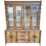 68.5" Unfinished 6 Door 3 Drawer Vintage Bamboo Style Hutch #08841