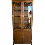 38" Unfinished 4 Door Vintage Bamboo Style Hutch #08792