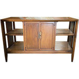 44" Unfinished 2 Door Vintage Bar Cart #08843