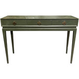 45" Unfinished 3 Drawer Maurice Stuart-Designer Vintage Console Table #08939
