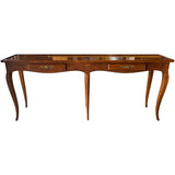 72" Unfinished 2 Drawer Henredon Vintage Console Table #08936