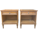 22" Unfinished 1 Drawer Henredon Vintage Nightstand Set of 2 #09008