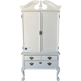 37" Unfinished 2 Door 2 Drawer Vintage Hutch #08439