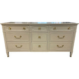 64" Finished Framed Gloss 9 Drawer Drexel Vintage Dresser #08945
