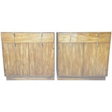 24.5" Unfinished 1 Drawer 2 Door Hickory Manufacturing Co. Vintage Nightstand Set of 2 #08893