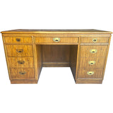 55.25" Unfinished 8 Drawer Vintage Desk #09012